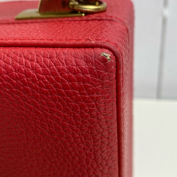 Brandon Blackwood New York Pebbled Red Leather Satchel The Luxury Trunk - Picture 8 of 10